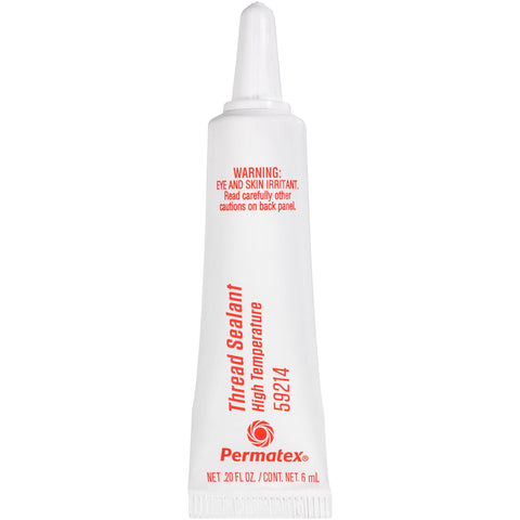 High Temperature Thread Sealant For Automotive Fittings 6 Ml Tube Locks Seals Threads Prevents Leaks Resists Vibration Permatex 59214