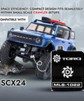 RC vehicle with rock terrain and High Torque Micro Servo 5.0V - 8.4V with CNC Servo Mounts & Arms visible, compatible with SCX24.