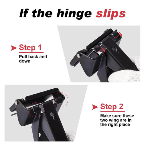 Instructions for adjusting hinge on 2.5 Inch Tube Extrusion Tool Industrial Size Dispenser For RTV And Silicone.