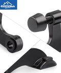 Close-up of 2 Pack Hinge Pin Black Door Stopper, Adjustable Deluxe Heavy Duty Door Stopper 2-1/2"x1-3/4" with rubber bumper tips