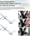 Beefy L Pins With Integrated Snap Clips For Weight Distribution Hitches, Zinc Coated Heavy Duty Steel, installation process illustrated