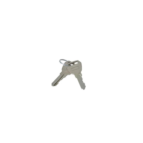 Two copper keys for Silver Trailer Hitch Lock Pin For Receiver, Five Eighths Inch Bent Pin, Chrome Plated Steel