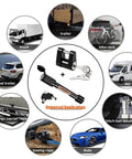 Trailer Hitch Lock Set For Two Inch And Two And One Half Inch Class Three And Four Receivers With Five Eighth Inch Dogbone Pin