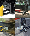 Heavy Duty Snap L Pin And Sway Bracket Jacket Kit For 2-In Receiver Hitches, shown installed on various hitches.