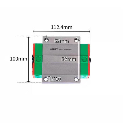✝️ HGW35CC HIWIN Linear Block for HGW35 Linear Motion Slider Rail Guide showing dimensions for CNC axis motion, 1-pack replacement.
