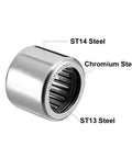 Model HK0810 Drawn Cup Needle Roller Bearings Open End 8mm Bore 12mm OD 10mm Width ST14 Steel Cup ST13 Cage GCr15 Needle Roller