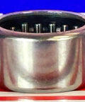 Front view of HK2014 Needle Roller Bearing 20x26x14mm - Shell-Type, showing the steel shell and internal rollers. Ideal for compact spaces.