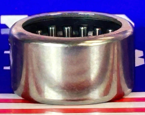 Front view of HK2014 Needle Roller Bearing 20x26x14mm - Shell-Type, showing the steel shell and internal rollers. Ideal for compact spaces.