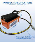 HKTE Air Hydraulic Pump, Pedal-Activated, High-Pressure 10K PSI, 0.5 Gallon Tank, Industrial Grade with hose and quick connector