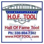 H.O.F. Tool logo with company name, phone number, and website information.