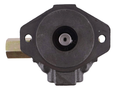 Front view of Holdia 2 Stage Hydraulic Log Wood Splitter Pump 28 GPM, 3000 PSI Continuous, showing cast iron material and connections.