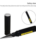 0 To 14mm Model Hole Puncher And Reamer Tool with protective safety sleeve, black alloy body, for aircraft and car shells.