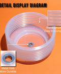 Six And A Quarter Inch Hole Saw Kit With Dust Bowl detail showing durable metal hole and wave structure.