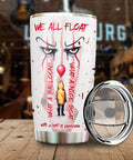 Holiday Horror Tumbler 20oz With Lid, Double Wall Vacuum Travel Mug, creepy clown design, BPA-free stainless steel, for drinks hot or cold