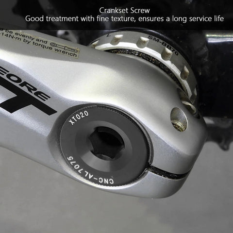 Hollowtech Crank Tension Bolt For 105 End M20 Thread Aluminum Alloy Crank Bolt With Dust Covers Gold Finish on bicycle crank