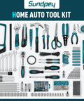 379-Piece Home Tool Kit With Portable Drawer Case For Household And Auto Repairs, Complete Handyman Set For DIYers And Homeowners