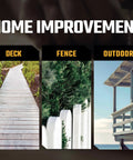 Home improvement image showing decking, fencing, and outdoor structure, related to #10x2 Stainless Steel Deck Screws, 304 Grade, 300 PCS Bulk Box.