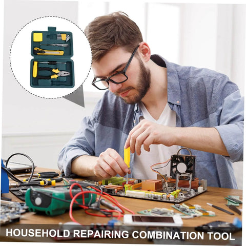 Person using Multifunction Home Repair Tool Kit With Handy Storage Case For DIY Projects And Maintenance All In One Handyman Set