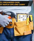 Homwin 512Pcs M6 Bolts and Nuts Kit in tool belt, easy carry, visible packaging
