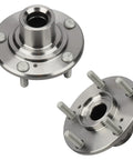 Pair Beefed-Up Front Wheel Hub Assembly For Honda Crosstour 2012-2015, Honda Accord 2008-2012, Accord Crosstour 2010-2011, Acura TSX 2009-2014 With Durable Bearings And Kyodo Yushi AF-I Grease showing the front and side views of the assembly with visible bolt mounts.