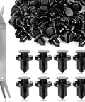 120-Piece Honda Bumper Clips POM Fastener Kit For Honda Acura Accord Civic Plastic Retainer Body Fender Liner Push Pins Rivets With Tool Durable Replacement Set
