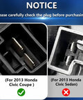 Close-up of electrical plug compatibility for 2013 Honda Civic Coupe and Sedan.