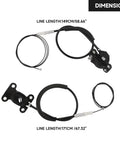 Power Sliding Door Cable Kit For Honda Odyssey 2005 2010 3.5L V6 Gas Ex Ex-L LX Touring Replace Part showing two cable lengths