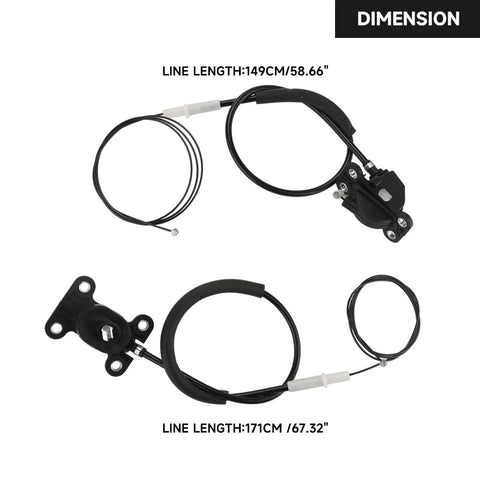 Power Sliding Door Cable Kit For Honda Odyssey 2005 2010 3.5L V6 Gas Ex Ex-L LX Touring Replace Part showing two cable lengths