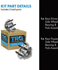 Rear Wheel Bearing And Hub Assembly Set 2 Piece Kit For 2005 2017 Honda Odyssey Driver Side And Passenger Side Replacements