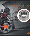 Front Wheel Bearing 1 Piece For Honda Fit 2009 2012 2014 2020 And Honda CR-Z 2011 2016 Driver And Passenger Side SubModels Only Durable Bearing With Kyodo AF-I Grease Long Lasting Performance Ready To Roll in wheel assembly diagram.