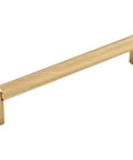 Bar Pulls Model M2603 Six And Five Sixteenth Inch Center To Center In Honey Bronze Finish, Durable Steel Construction, front view