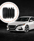 4Pcs Hood Rubber Bumper Stopper Set Fits Nissan Pulsar NX 1983-1990 And 200SX 1984-1988, close-up view with car.