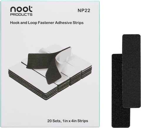 Heavy Duty 1x4 Inch Hook And Loop Fastener Strips With Adhesive Backing Double Sided Sticky Picture Hanging Tape For Easy Wall Mounting In Home And Office 20 Sets Black visible with packaging and product detail