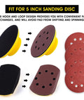 5 Inch Hook and Loop Sanding Blocks Round and Mouse Pads for Wood with hook-and-loop design and multiple disc options