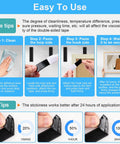 Instructions for using 32 Sets 1x4 Inch Hook And Loop Strips With Adhesive Heavy Duty Mounting Strips for wall hanging and more.