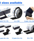Heavy Duty 1 Inch By 20 Foot Self Adhesive Hook And Loop Tape with various size options displayed for mounting and hanging.