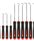 Hook And Pick Set 10 Piece Precision Tool Kit With Non Slip Grips For Automotive O Ring Seals Gaskets Removal