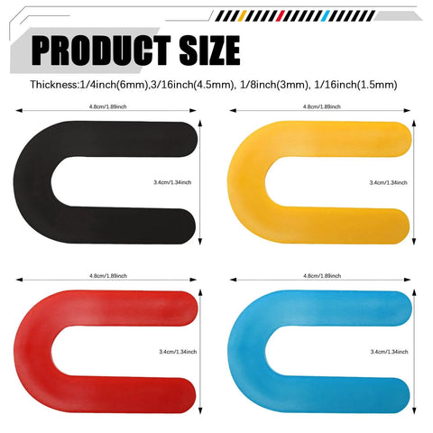 600 Count Horseshoe Tile Spacers For Tile Leveling System, U Shaped Plastic Spacers In 1/16, 1/8, 3/16 And 1/4 Inch Sizes