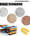 600 Count Horseshoe Tile Spacers For Tile Leveling System in various colors and sizes, usage scenarios shown for different tile surfaces