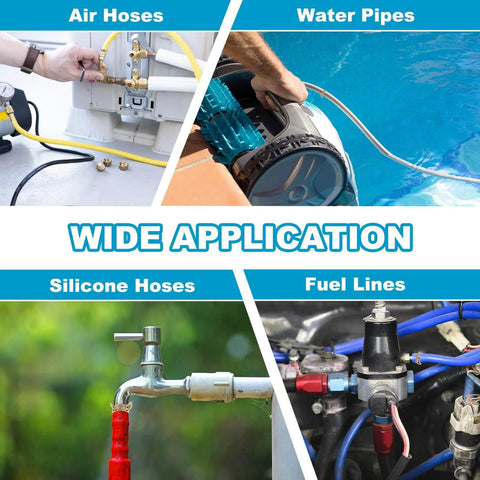 Application of Spring Band Hose Clamps For 7-8.2 Mm OD Hose 50 Pack Corrosion-Resistant 65Mn Steel Vacuum Constant Tension Band Clips.