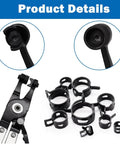 DIY Friendly All In One Hose Clamp Kit With 121Pcs 7 To 22mm Swivel Flat Band Clamps Includes Hose Clip Remover shown in detail