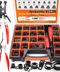 Do It All Hose Clamp Kit With 324 Pcs And 23 Size Range From 6 To 38 Millimeter Clamps, Includes Swivel Jaw Clamp Plier, Hose Removal Plier And Tweezers In A Rugged Portable Case For Fuel Lines, Silicone Hoses, Air Tubes And Water Pipes