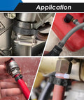 250 Pack Hose Clamp Kit With 14 Sizes 5.3 To 33.1 Mm Single Ear Stainless Steel 304 Black Finish Includes Ear Clamp Pliers For Automotive Plumbing And Fuel Line Applications Ideal For Automotive Marine And Home Hose Repairs in use on various hoses and connections