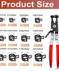 120 Piece Hose Clamp Kit With 7 To 22 Millimeter Black Spring Band Clamps, Swivel Flat Clamp Plier Set, Low Pressure Air Hose Clips