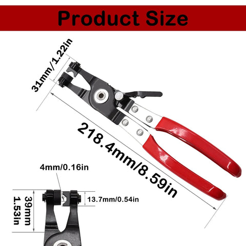 Hose Clamp Pliers Repair Tool Swivel Flat Band For Removal And Installation Of Ring Type Or Flat Band Hose Clamp LCS-C-0038