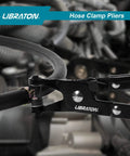 Hose Clamp Pliers Professional Swivel Flat Band Tool for Easy Removal and Installation in engine bay