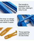 Plastic Insulated Hose Clamp Pliers Set In 3 Sizes With 6 Pieces For Automotive Radiator Brake Gas Coolant Hoses And Fuel Lines Red Made From Heat Resistant Nylon Non Conductive To Prevent Short Circuits And Fluid Line Damage During Maintenance with anti-slip handle and snap-on design, sizes 0-2.56 inches.