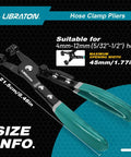 Hose Clamp Pliers Professional Swivel Flat Band Tool For Easy Removal And Installation On Flat Band Or Ring Type Hose Clamps