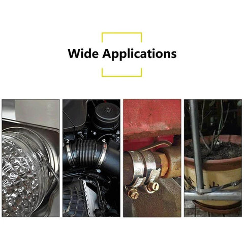 Stainless Steel Worm Gear Hose Clamps 1 Inch Adjustable 19 To 29mm 304 Stainless Marine Auto Fuel Line Clamps 25 Pack With High Corrosion Resistance Against Salt Water And Chemicals For Durable Piping used in various applications.