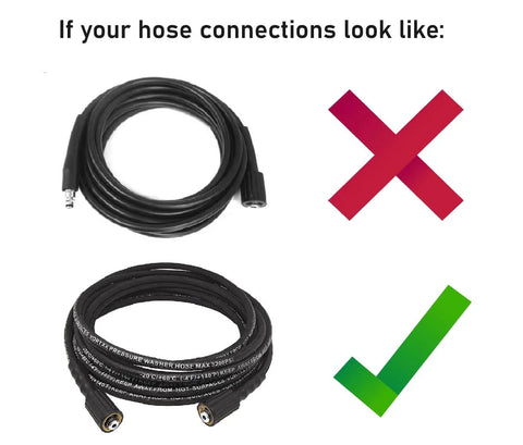 Pressure Washer Quick Connect Adapter Set M22 15mm To Three Eighths Inch Quick Release 5000 PSI for hose connections